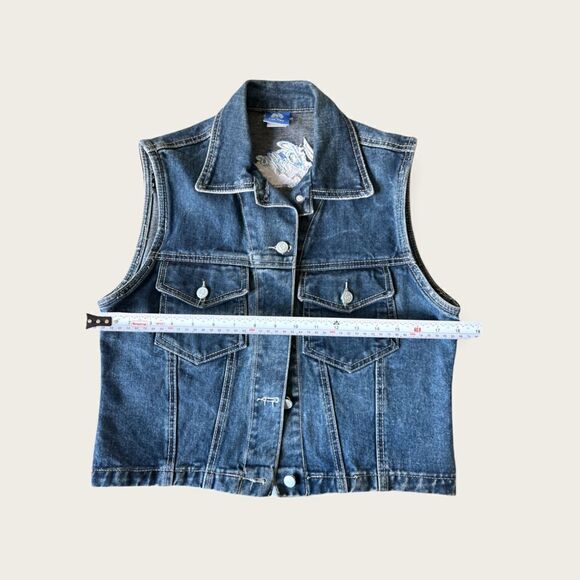 Bugs Bunny Sleeveless Denim Jacket, Size M - Blue Jeans - Picture 6 of 8